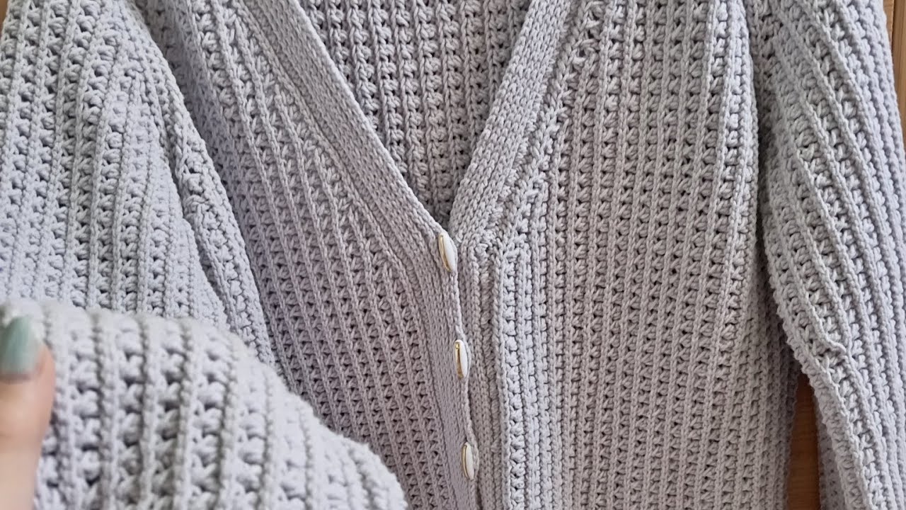 Ажурный кардиган крючком. Поперечное вязание. #вязаниекрючком #crochet #handmade #поперечноевязание