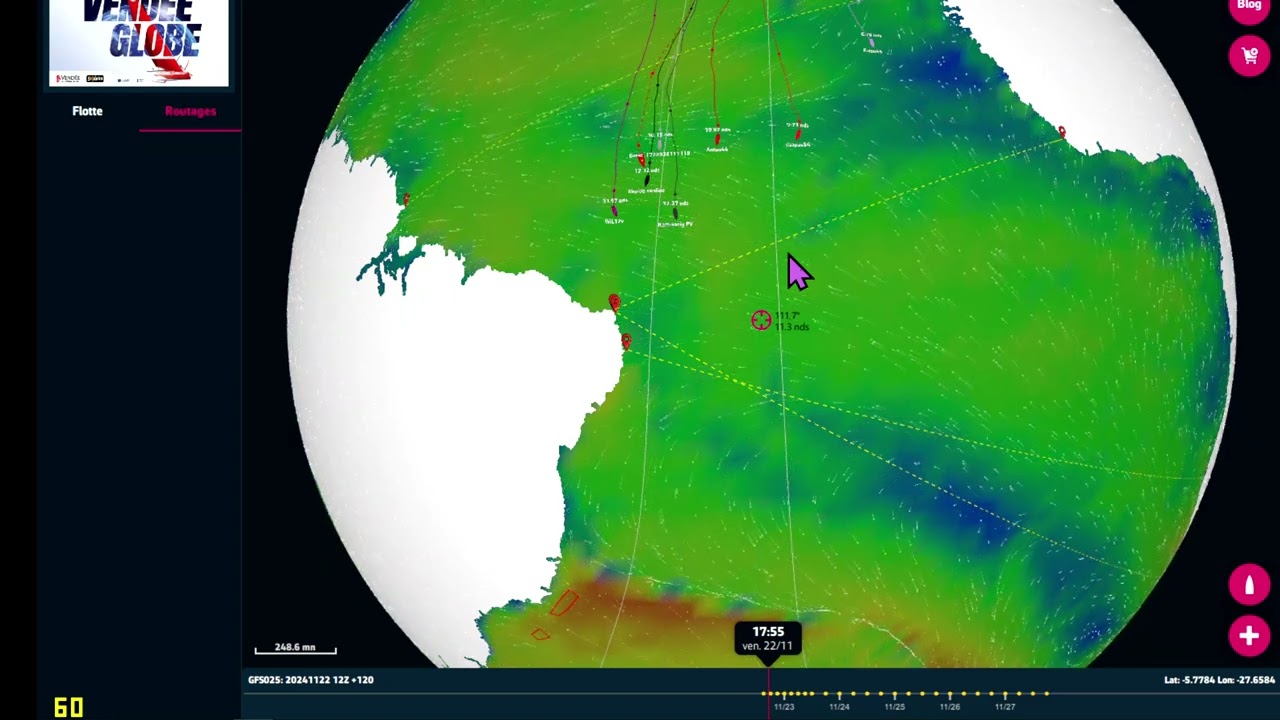 Virtual Regatta - Vendée Globe - Mission équateur en passant par le pot au noir 2024-11-22