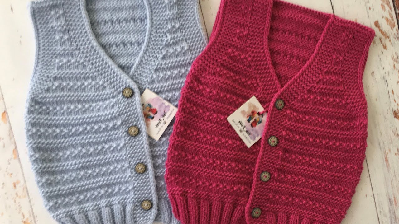 Unisex bebek Yelek yapımı-2.Bölüm❗️Tasarım Bebek Yeleği Yapılışı / Fırtına Model Yelek