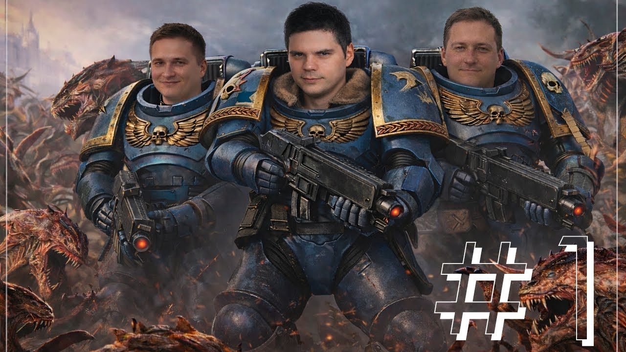 Warhammer 40k Space Marine 2 #1 - МУЖИКИ В ФОРМЕ ИДУТ КРОМСАТЬ ТИРАНИДОВ НА ХАРДЕ
