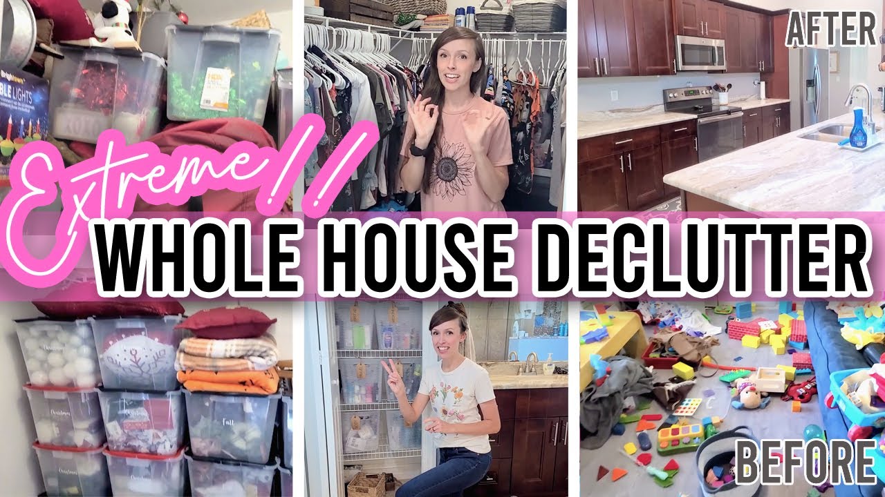✨EXTREME✨ Whole House DECLUTTER | SIMPLE METHOD | DECLUTTERING MARATHON | Shelby Marybeth