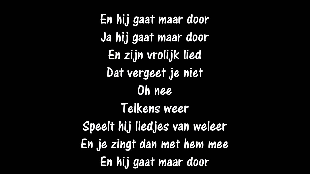 Sha-na  - De orgelman (songtekst)