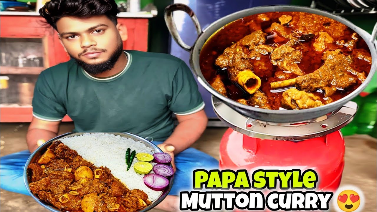 Aaj benaga papa style aestu mutton curry 🤪|| kafi time bhad ghar m family ka sath mutton party 