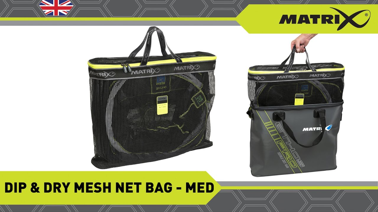 *** Coarse & Match Fishing TV *** Dip & Dry Net Bag – Medium