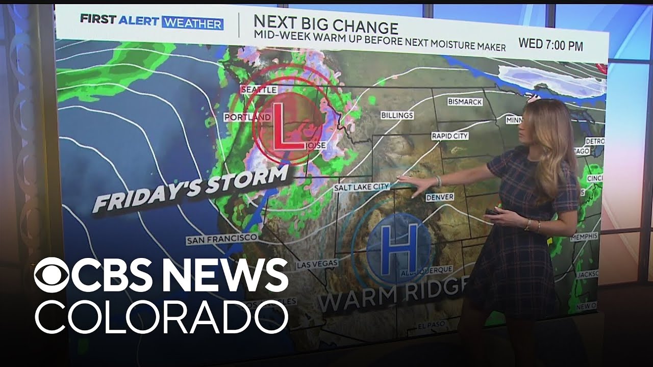 Sunny and warm until Friday when snow chances move into Colorado