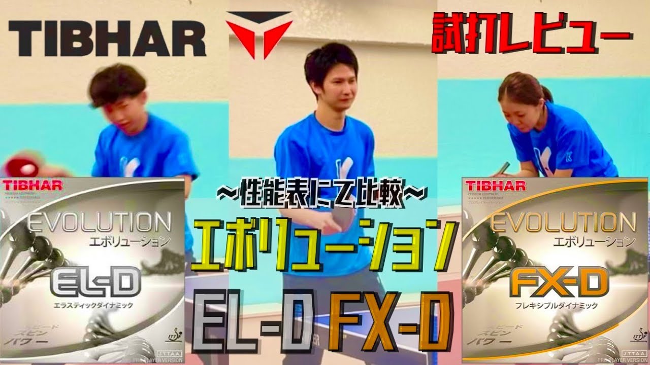 【Ｄの意思】シートを残し扱いやすく！エボリューションEL-DとFX-Dを徹底比較！【卓球　用具レビュー】