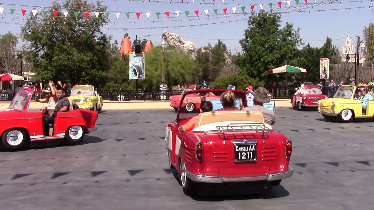 Luigi's Rollickin' Roadsters, New Ride in Cars Land - Disney California Adventure (Daytime)