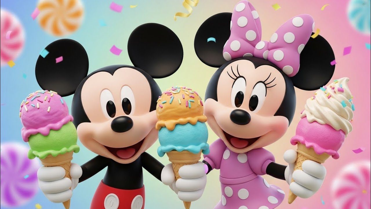 Mickey Mouse & Friends Ice Cream Party 🍦 | Fun 3D Cartoon Adventure for Kids