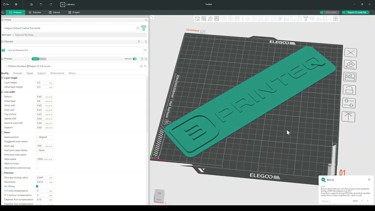 Farveskift i 3D print uden AMS