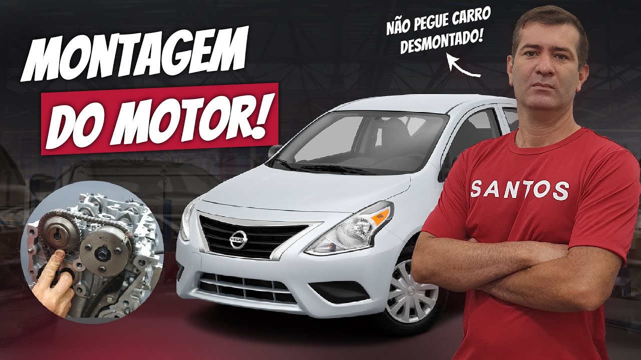 Montagem completa do Motor Nissan Versa March 1.0 3 cilindros (HR10) | Jorge Santos
