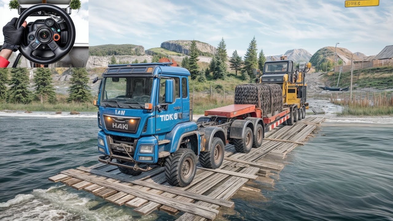 MAN TGS - Towing a Massive Load Through Wild Terrain | SnowRunner | Logitech G29 Gameplay | #1039