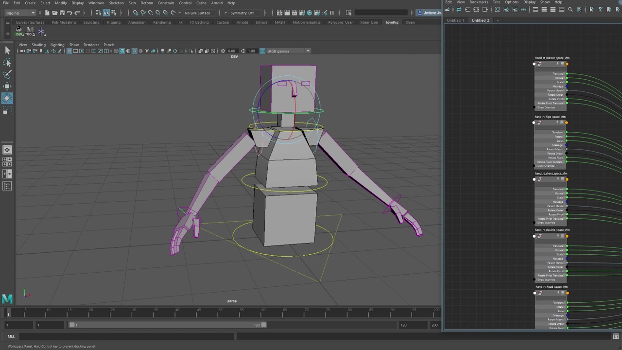 Maya matrix node space switch tutorial