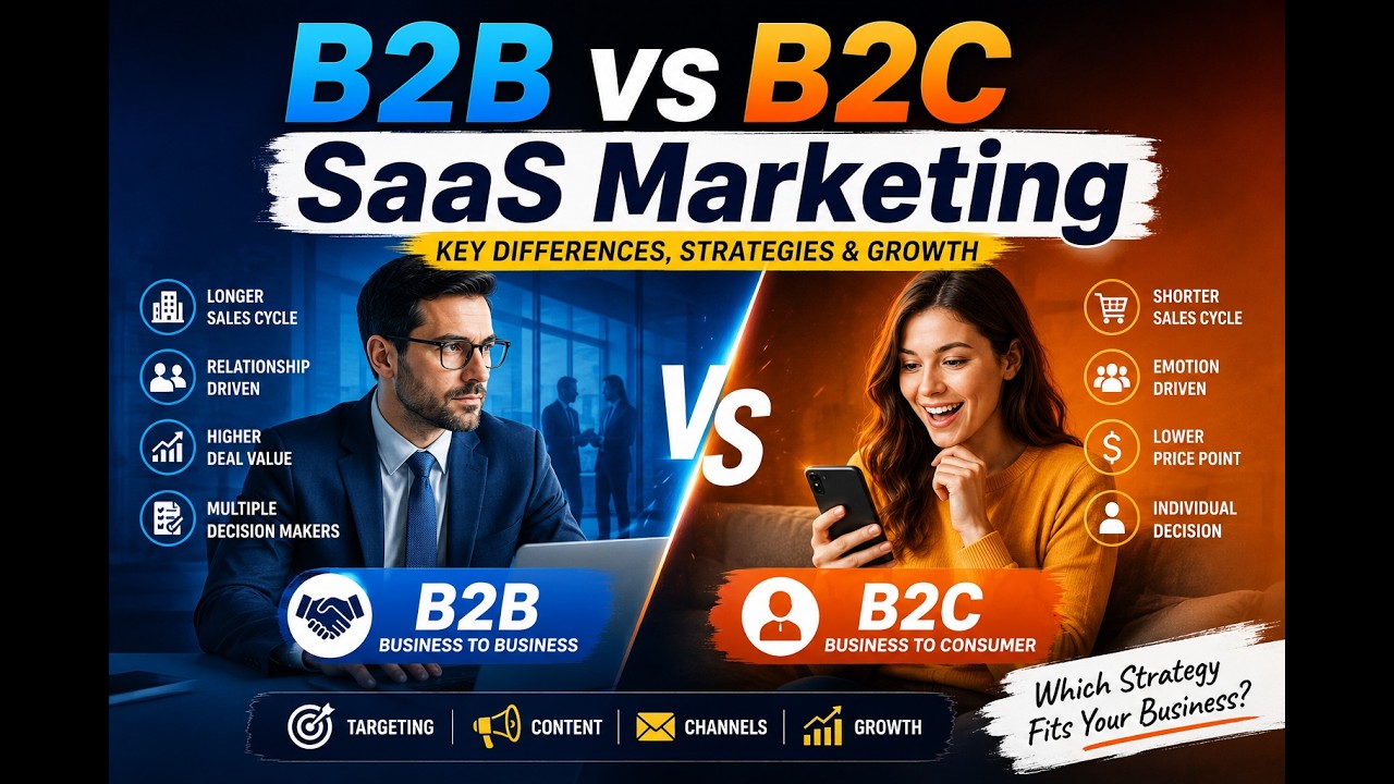 B2B vs B2C SaaS Marketing Explained | Key Differences Every Business Should Know (2026)