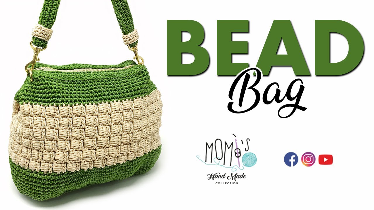 TUTORIAL BORSA UNCINETTO - PUNTO PERLINA || CROCHET BAG - BEAD STITCH 🌻 Momì's 🌻