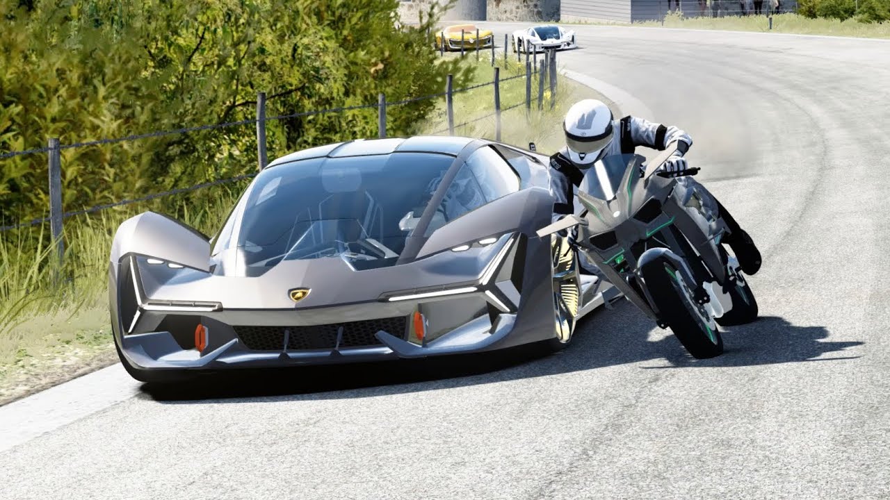 Kawasaki Ninja H2R vs Lamborghini Terzo Millennio, Renault Trezor, Mercedes-Benz AVTR, Asurada AKF-0