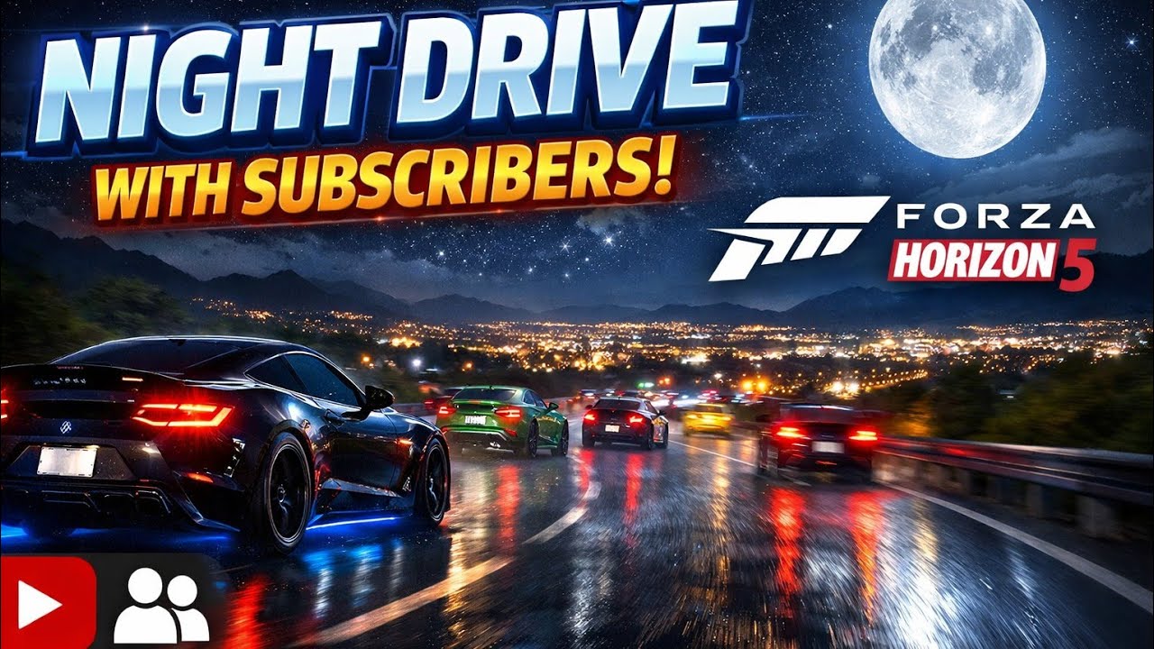 🌙 Midnight Cruise With Friends | FH5 Live Stream! [Mala/Eng/Hin]#mallugamer #fh5 #ps5 #convoy #xbox