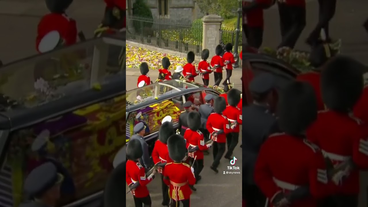 The Queen&rsquo;s funeral procession arrives in Windsor, her final resting place