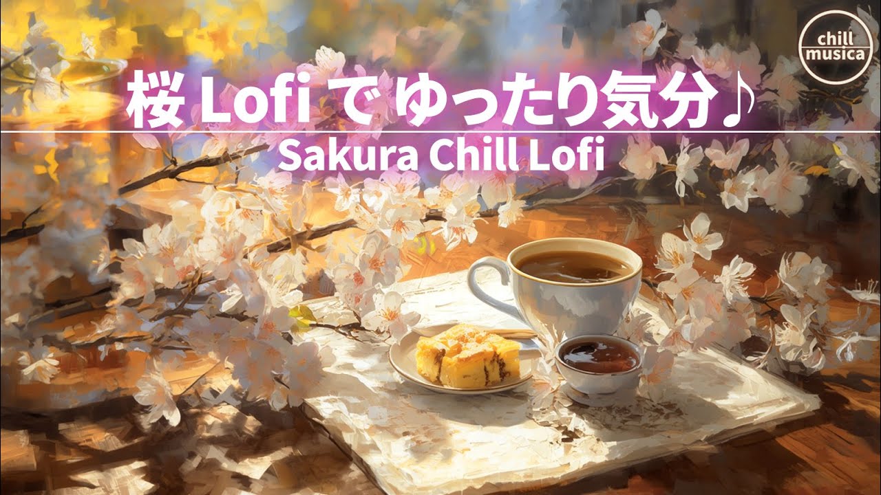 🌸 ゆったりピアノBGM ✨ 桜とコーヒーの香りの余韻。金縁のカップと厚いビスケットを傍らに、思考の深層へゆっくりと沈み込む ☕ 作業や勉強のための音楽