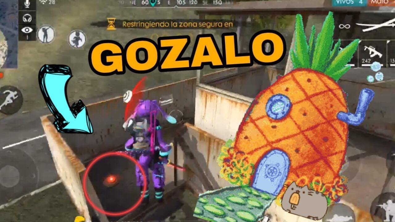 ASMR Gameplay| Comiendo casa de BOB ESPONJA (PIÑA) - Free Fire