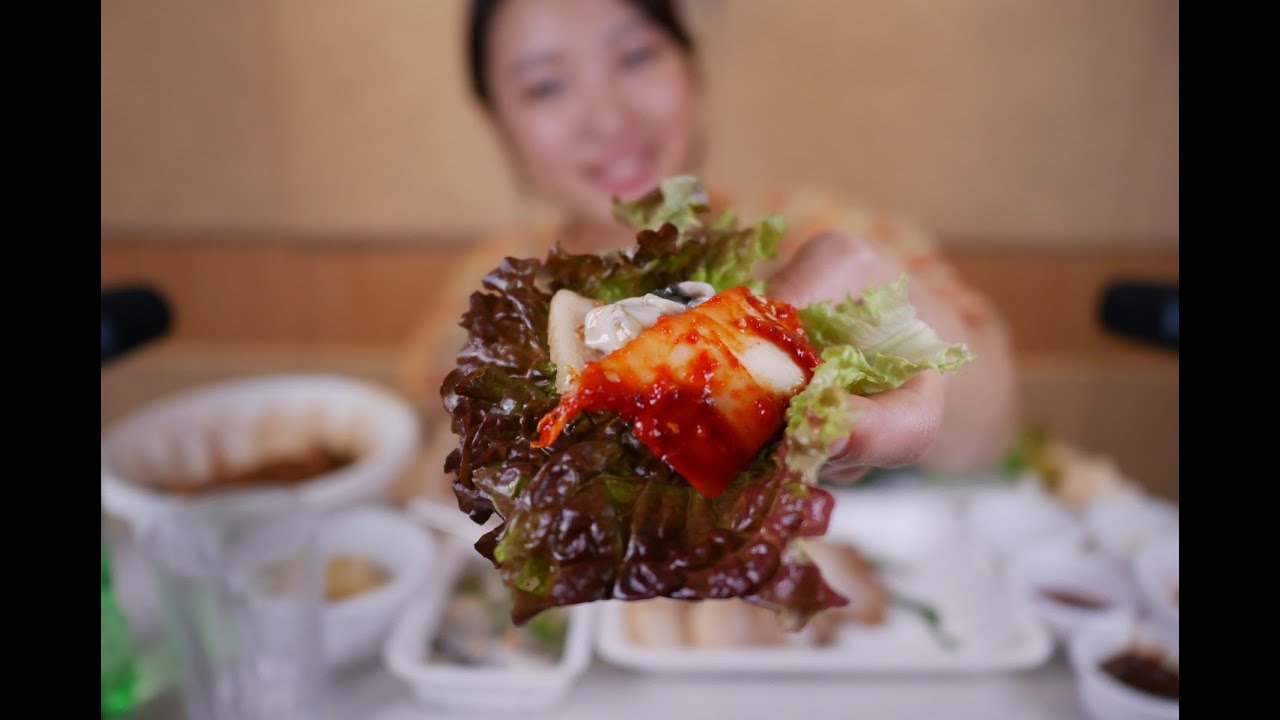 [ASMR] 노토킹 굴보쌈 이팅 리얼 사운드 | Best Korean delivery food | Oyster, Steam pork bo-ssam