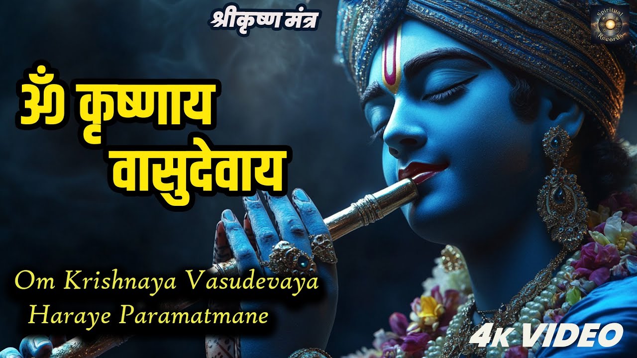 🌺 Om Krishnaya Vasudevaya Krishnaaya Vasudevaya | Shri Krishna Maha Mantra | Peaceful Meditation 🌸