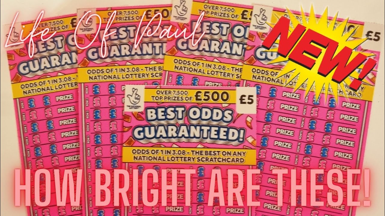 New £5 Lottery Scratch Cards. £25 of the Best Odds Ever scratch cards scratched off.
