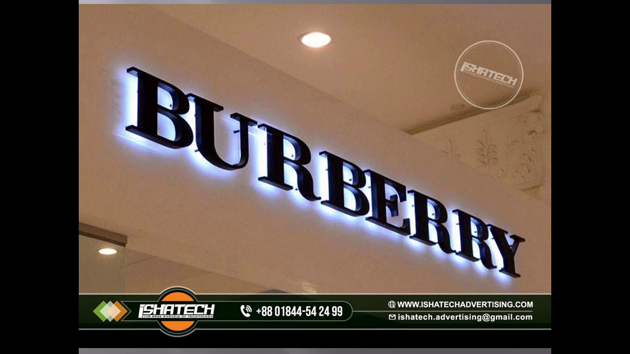 Backlit Acrylic Letter Sign & LED Lighting with Acp Board Outdoor Indoor Backlit Letter Signage Bd
