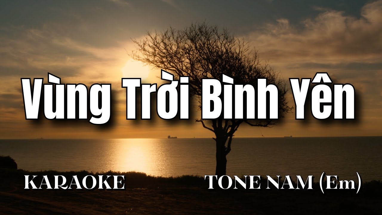 Vùng Trời Bình Yên - Karaoke Tone Nam | Beat Chuẩn 2025 | Sam Karaokes
