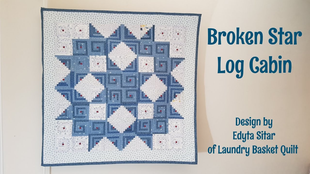 Cara Jahit: Broken Star Log Cabin Quilt design by Edyta Sitar | Tutorial | DIY | How to make/sew