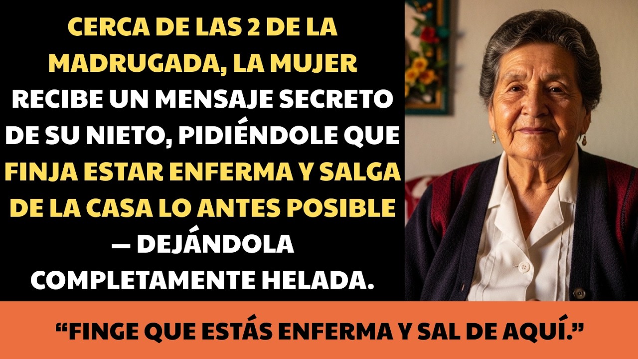 A LAS 2 AM MI NIETO ME ENVIÓ UN MENSAJE: “FINGE QUE ESTÁS ENFERMA Y HUYE”