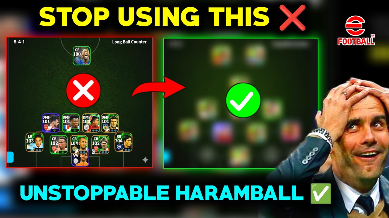 New Unstoppable Haramball Formation 💥(Best Defense + Attack) | Best formation eFootball