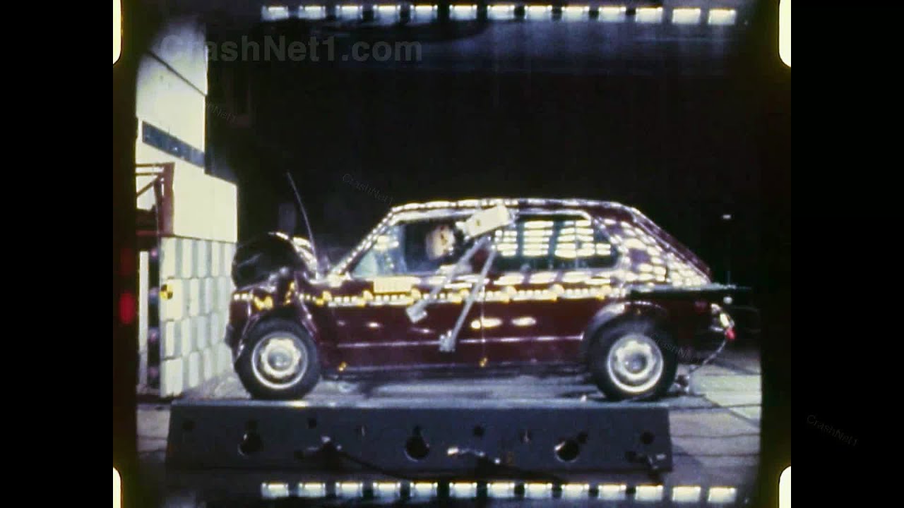 1984 VW Rabbit / Golf (Mk1) | Frontal Crash Test by NHTSA | CrashNet1