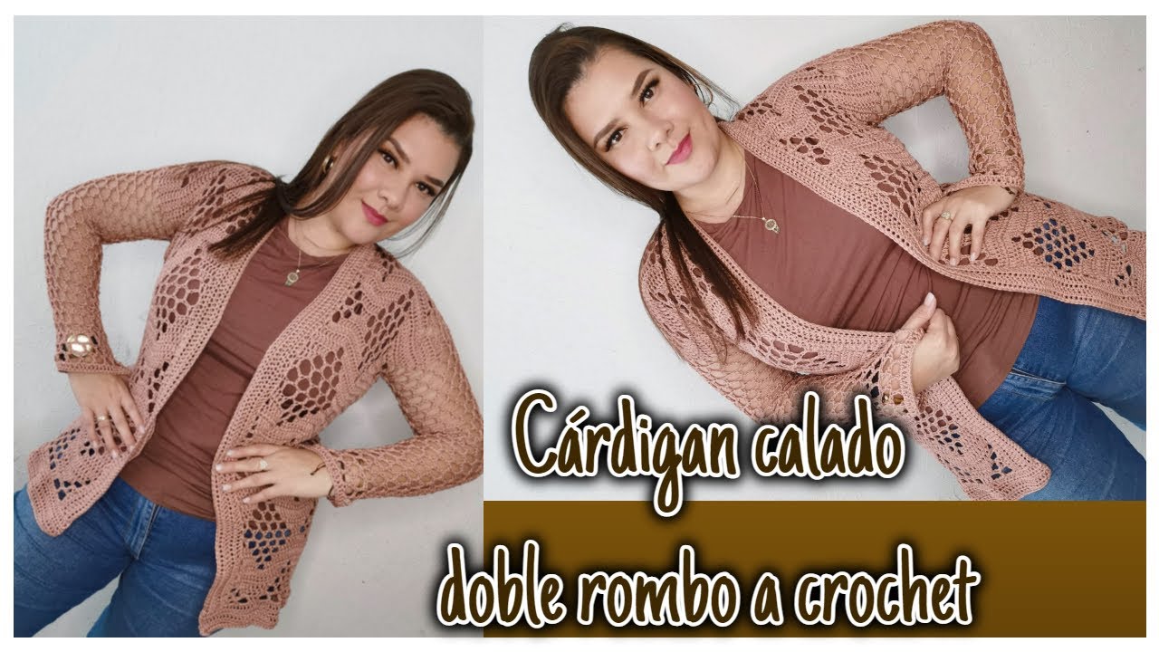 CÁRDIGAN DOBLE ROMBO A CROCHET