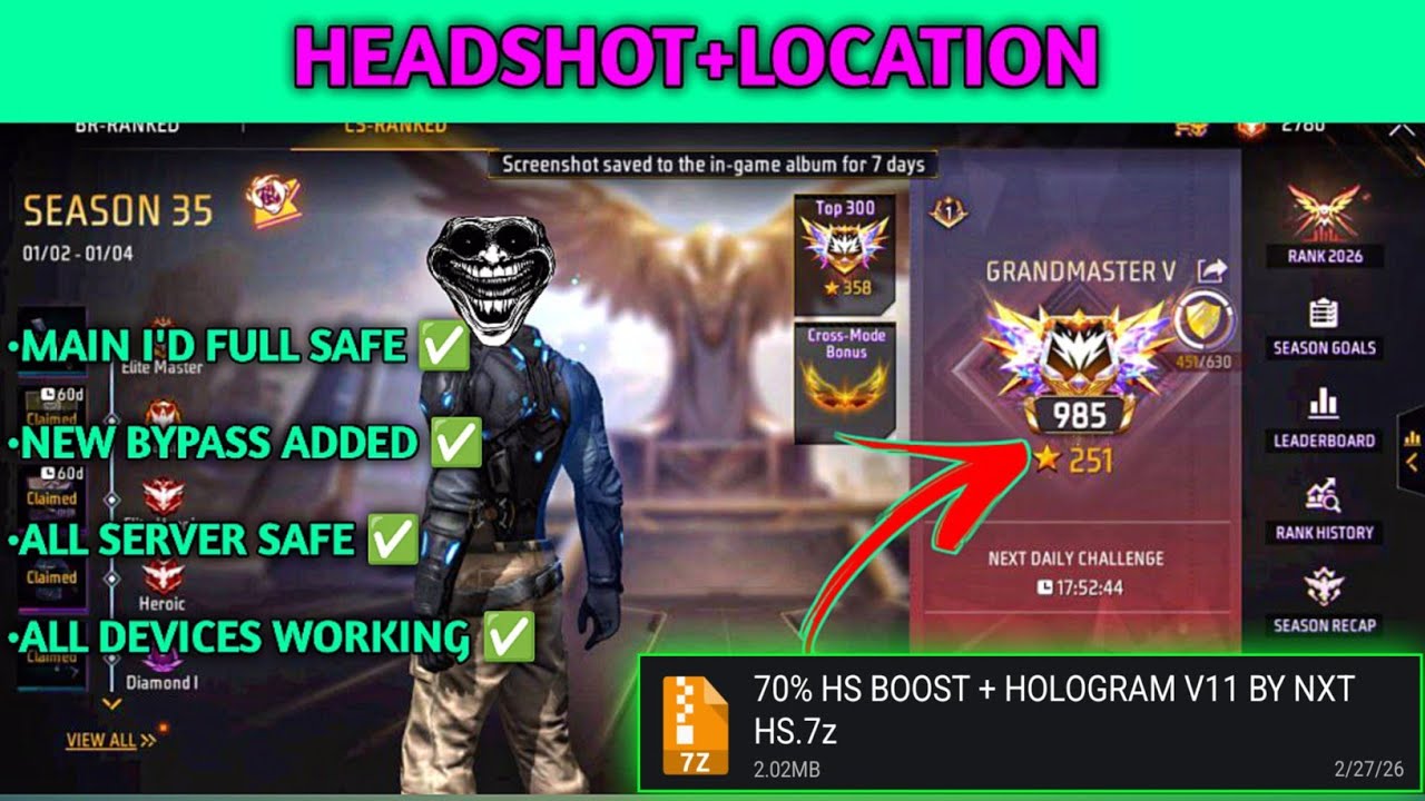Панель защиты от бана в Free Fire ☠️ Определение местоположения + Инъектор аимбота 🔥 | Работает д...