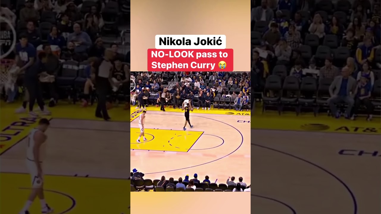 Никола Йокич делает пас Стефену Карри без взгляда 😭 #nba #basketball #warriors