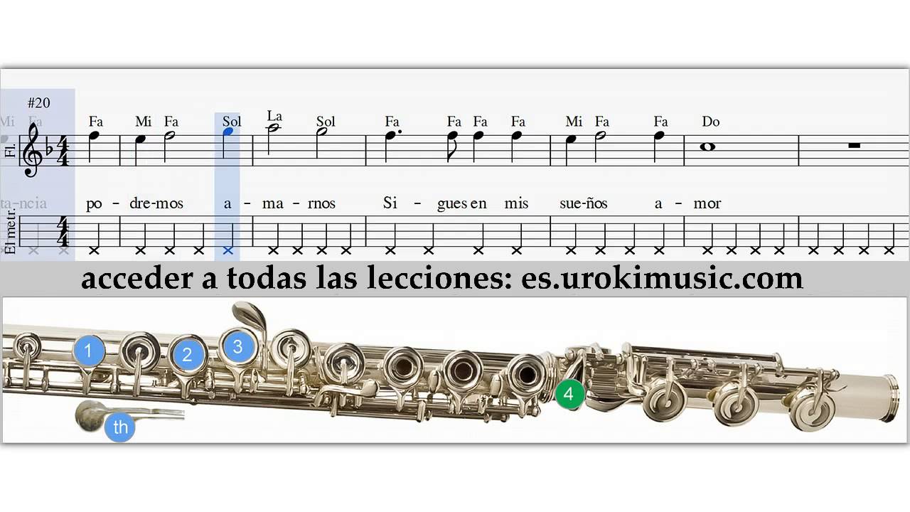 Como Tocar en la Flauta Travesera Titanic My Heart Will Go On - Notas musicales, Tablatura tutorial