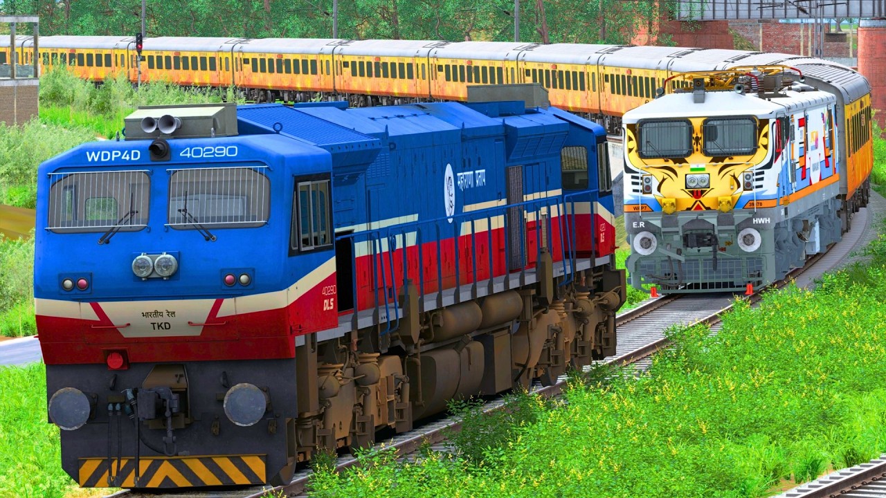 TEJAS TRAIN WAP7 to WDP4D ENGINE CHANGE | BUMPY RAILROAD | Train Simulator | Railwork | NTG GAMING