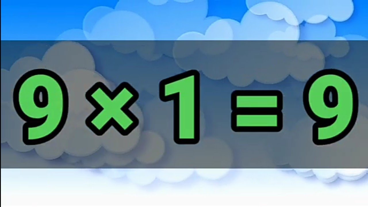 9-x1=9 Multiplication, Table of Nine 9 Tables Song - MathsTables