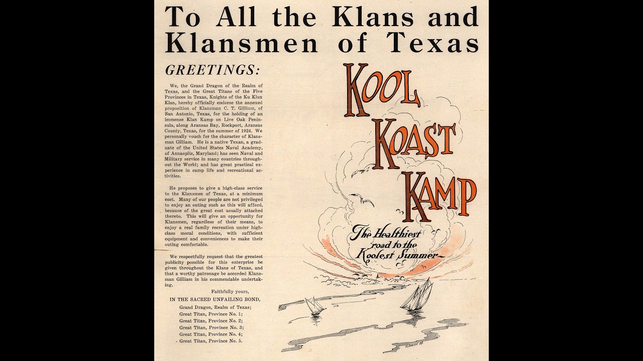 EP 144 Rockport History: 1924 Kool Koast Kamp on Aransas Bay