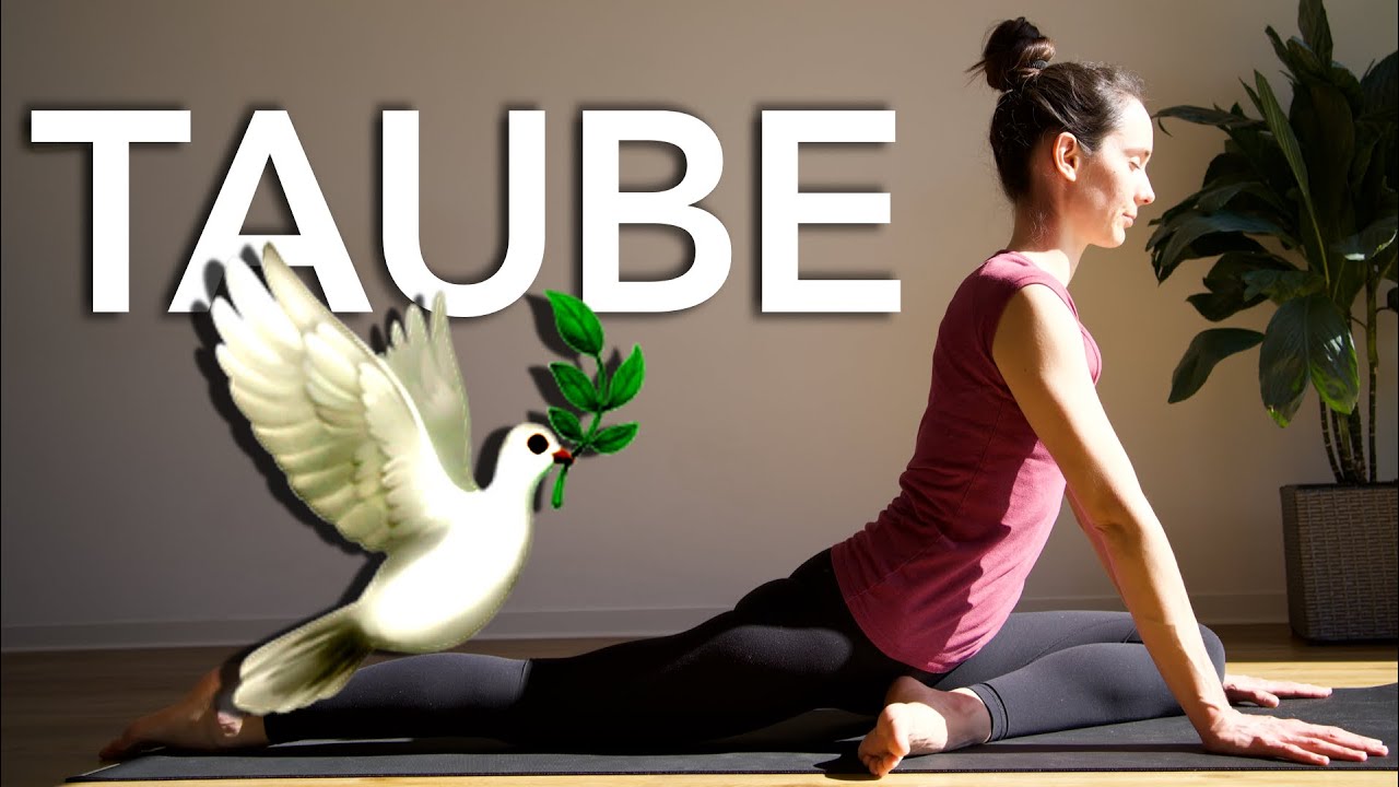 TAUBE (Pigeon Pose) | 1 minute yoga asana für ANFÄNGER
