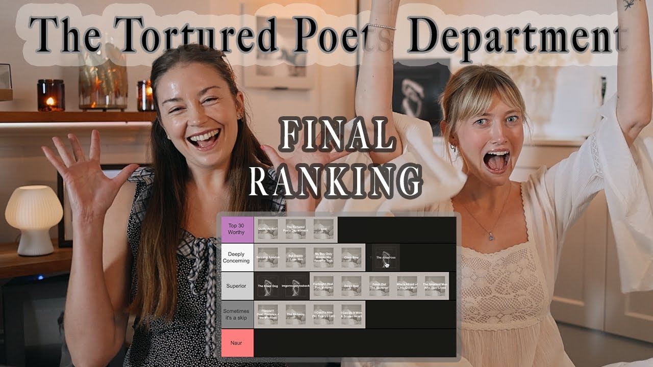 Our Final Tortured Poets Ranking 🖤🤍