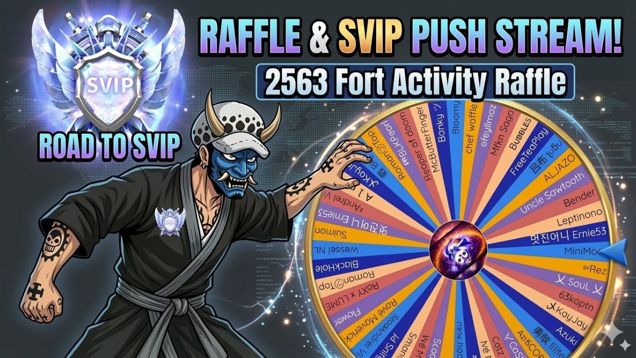 🔴 PUSHING SVIP! | 2563 Fort Activity Raffle & Wheel Spins | Rise of Kingdoms Live