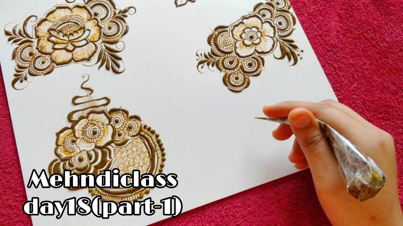 Sehreen Henna classes day18|Basic Henna Bunches for Beginners|#mehndidesign #mehndiclasses#mehndi