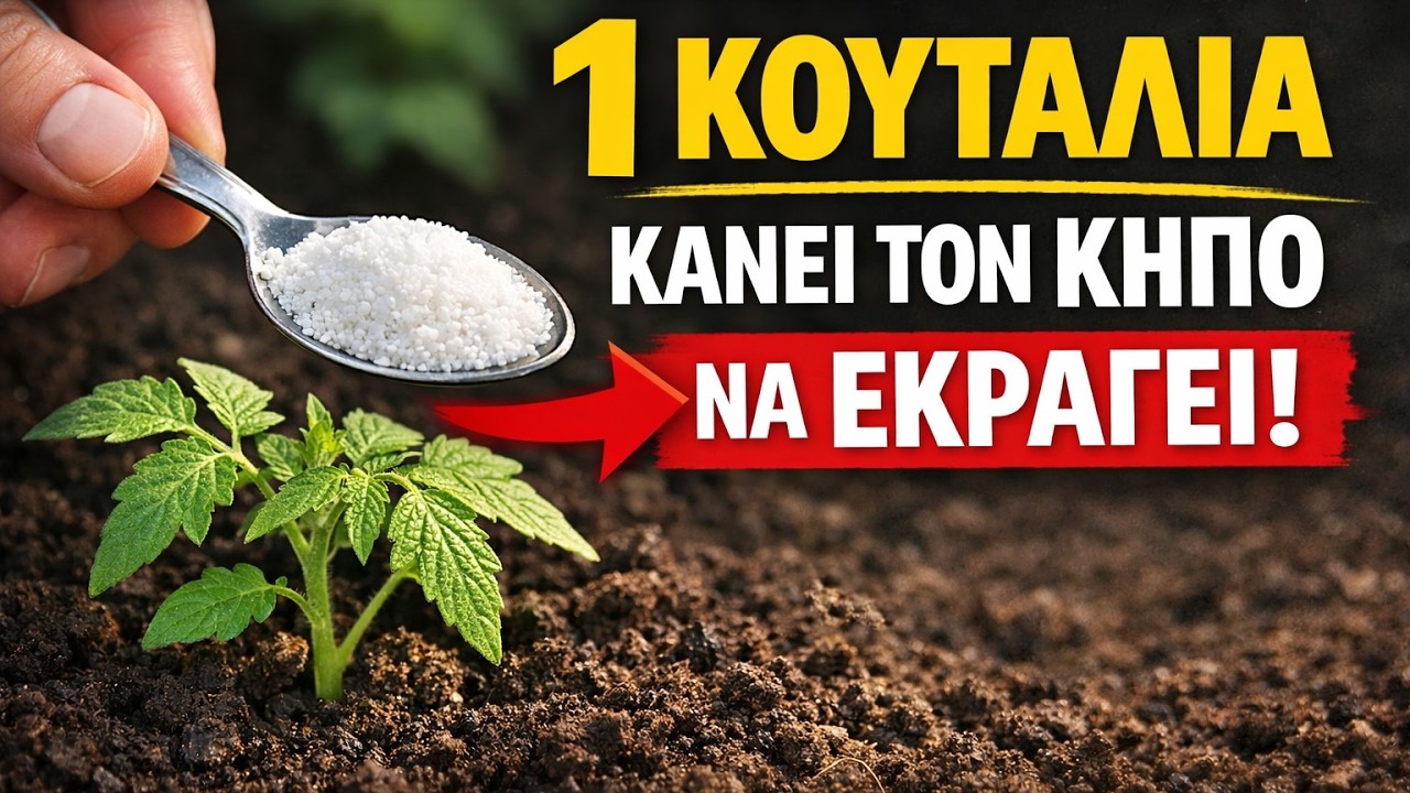 Η 1 ΚΟΥΤΑΛΙΑ που θα κάνει τον ΚΗΠΟ σας να ΕΚΡΑΓΕΙ! Η πρώτη λίπανση που αλλάζει τα πάντα!