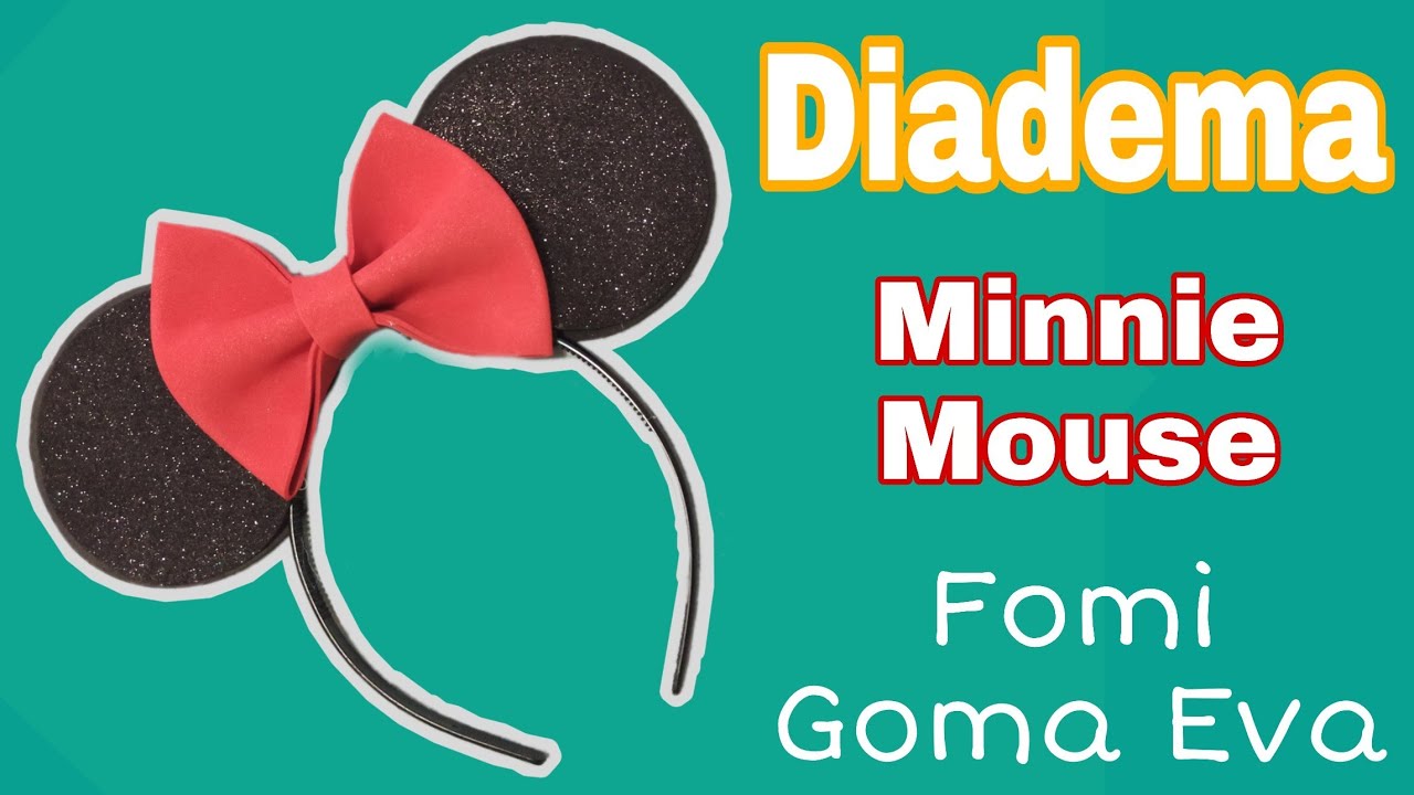 Como hacer diadema de Minnie Mouse /orejas de Minnie Mouse / Minnie Mouse Ears DIY