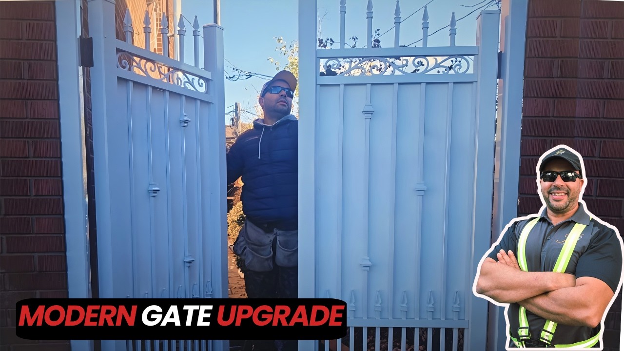 how to Install custom aluminum Double Gate | Transform Your Old Wooden Gate
