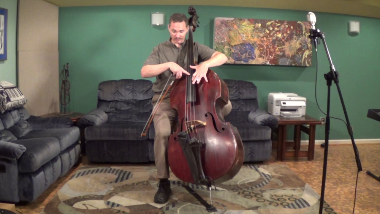 Double Bass Lesson - Two Octave D Scale