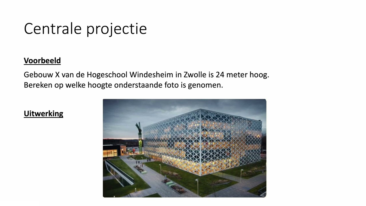 Centrale projectie (VWO wiskunde C)
