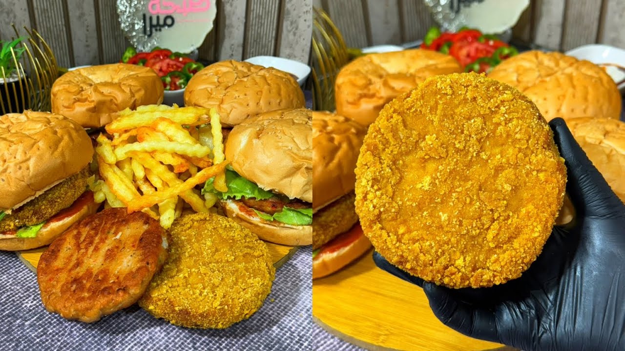 البرجر البيتي يتحدي اكبر الشركات نظافه وتوفير وطعم خطير 👌🥰