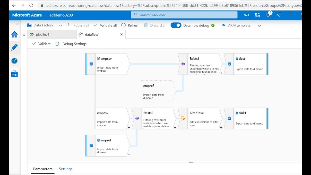 Azure Data Factory || Slowly Changing Dimension || scd type 1 Concept and implementation